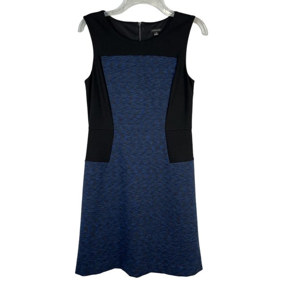 Ann Taylor Dress Color Block Ponte Sheath Dress Sz 4 Space Dyed - Picture 1 of 9